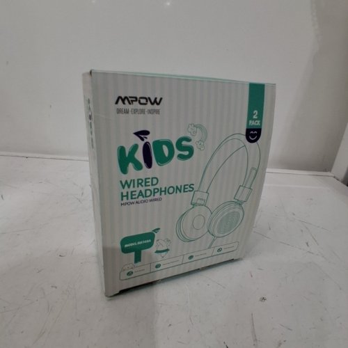 2PK KIDS MPOW WIRED OVER EAR HEADPHONES WITH SHARING MUSIC PIECE, SAFE MATERIAL AND HEARING PROTECTION - BLUE/PINK (MODEL BH360A) image 3