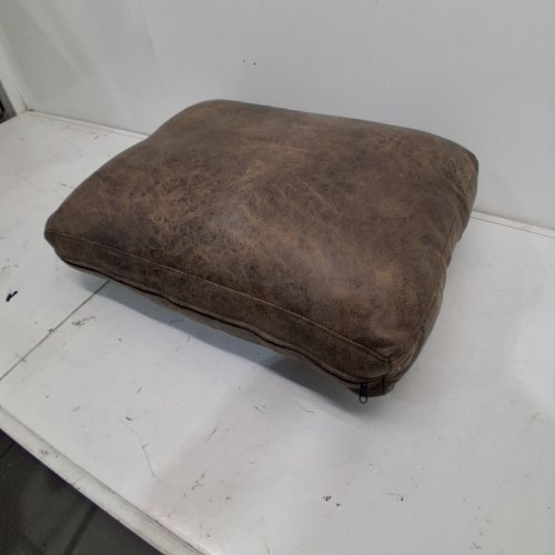 FAUX LEATHER CUSHION - 18" X 23"X 17" - BROWN image 2
