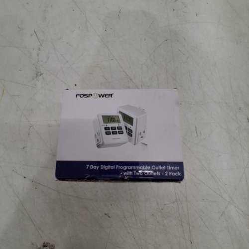 FOSPOWER 7-DAY PROGRAMMABLE DIGITAL OUTLET TIMER WITH TWO OUTLETS - 125VAC - WHITE (MODEL: TUE-19) image 6