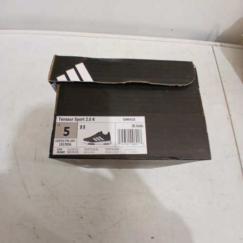 KID'S ADIDAS TENSAUR SPORT 2.0 SPORTSWEAR SHOE - SIZE 5 - WHITE/BLACK - (MODEL: JQ2872 1927856) image 6