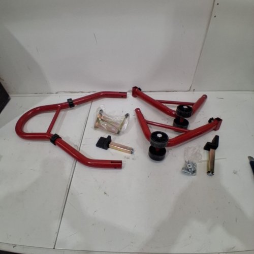 DIRT BIKE STAND - 850 LBS MAX CAPACITY - RED (MODEL: TD-003-05R) image 4