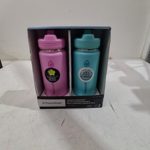 2PK THERMOFLASK STAINLESS STEEL BOTTLE - 16OZ - PINK/TEAL (MODEL:2880559) image 2