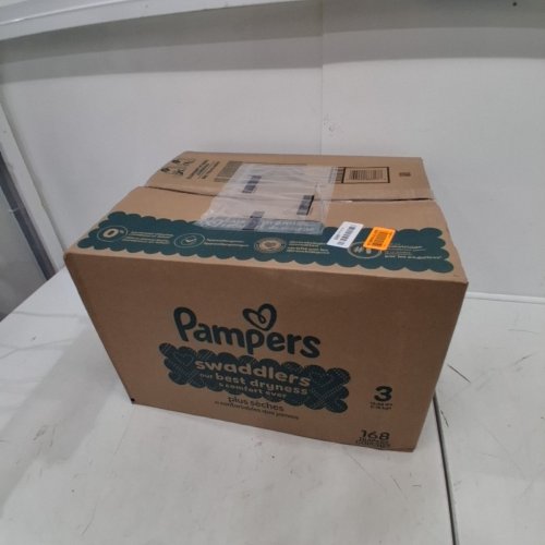 168PK PAMPERS SWADDLERS DISPOSABLE DIAPERS - SIZE 3 (16-28LBS) image 2