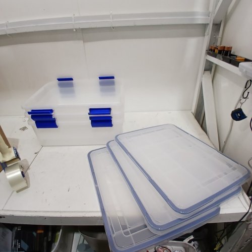 3PK IRIS WEATHERTIGHT STORAGE BOX - 60QT - CLEAR WITH BLUE LATCHES (MODEL: WSB-LD) image 2