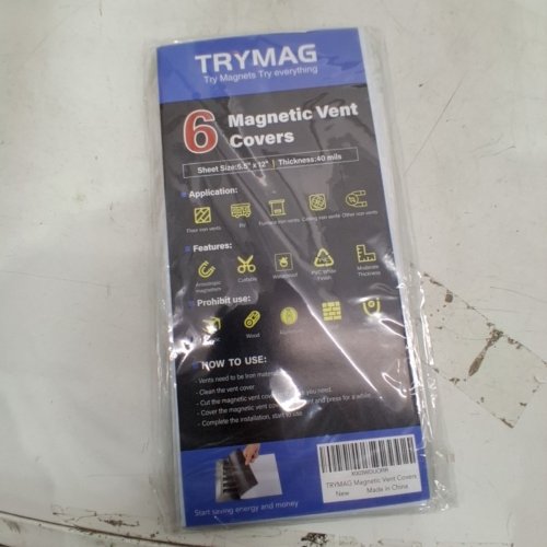 6PK TRYMAG MAGNETIC AIR VENT COVERS - 5.5" X 12" - WHITE/BLACK image 2