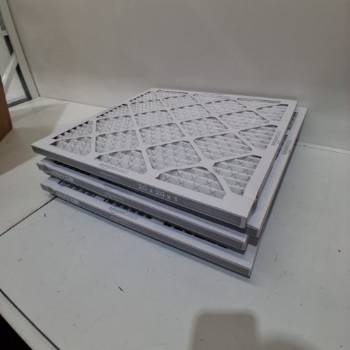 6PK AMAZON BASICS MERV11 PLEATED AC FURNACE AIR FILTER - 20" X 20" X 1" - WHITE image 2