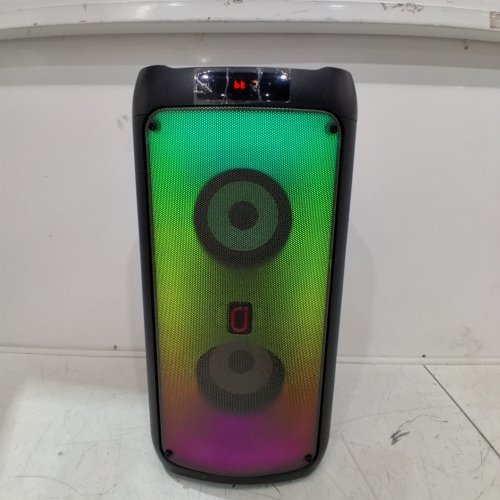 JYX LED KARAOKE MACHINE WITH TWO MICS, REMOTE AND DIGITAL DISPLAY STAND - 20"X9.6" 200W - BLACK/MULTI COLOUR (MODEL: T10-T) image 2
