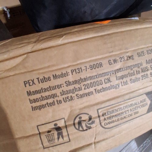 OXYGEN BARRIER PEX TUBING FOR HEATING PLUMBING - 900FT X 1/2" - 160PSI - RED (MODEL: P131-7-900R) image 2
