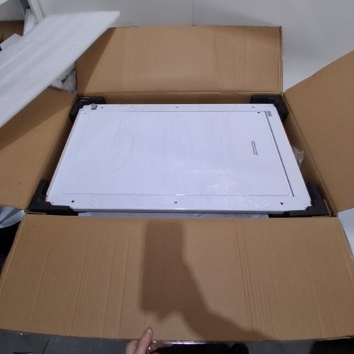 EXTRA LARGE ALUMINUM FRAME FLIP PET DOOR WITH LOCK - 17" X 28" - WHITE (MODEL: CWM07-2XL) image 2