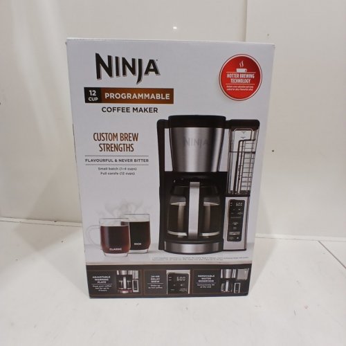NINJA PROGRAMMABLE DRIP COFFEE MAKER - 12-CUP GLASS CARAFE - BLACK (MODEL: CE250C) image 4