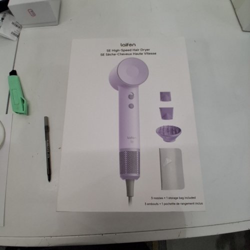 LAIFEN SE HIGH SPEED HAIR DRYER WITH 3 NOZZLE ATTACHMENTS- PURPLE (MODEL: 1876543) image 7