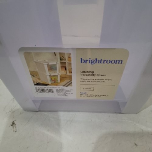 2PK BRIGHTROOM LATCHING VERSATILITY STORAGE BOXES - 14 1/4" L X 10 1/4" W X 7 1/8" H - WHITE image 2