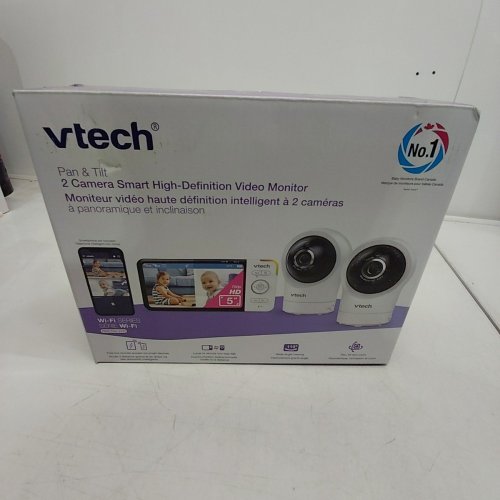 VTECH 2 SMART WIFI 1080P HD PAN & TILT VIDEO MONITOR - BUILT-IN NIGHT CAMERA REMOTE ACCESS VIA SMARTPHONE - 5" LCD SCREEN (MODEL: RM5764-2HD) image 2