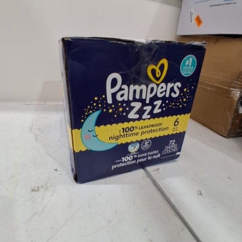 60PK PAMPERS ZZZ NIGHTTIME OVERNIGHT PROTECTION DIAPERS - SIZE 6 (35+ LBS) image 5