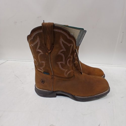 WOMEN'S ARIAT ANTHEM SHORTIE II WATERPROOF BOOT - 9.5C - MEDIUM BROWN (STYLE: 10038428) image 4