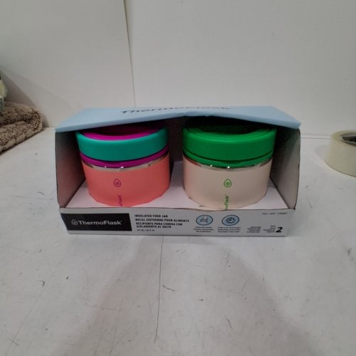2PK THERMOFLASK INSULATED FOOD JARS - 20 OZ - BROWN/GREEN & PINK/TEAL (MODEL: 1759351) image 5