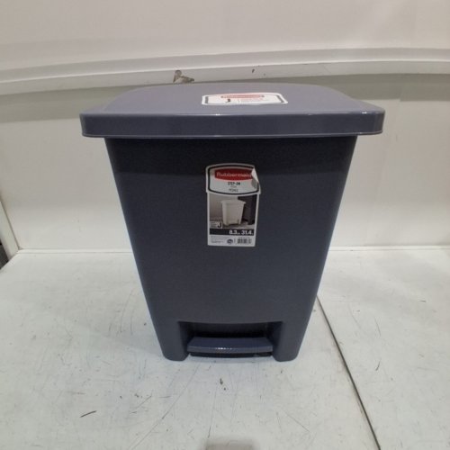 RUBBERMAID STEP ON WASTEBASKET - 31.4L - GREY (MODEL: FG284187CYLND) image 2