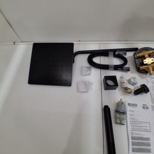 DELTA 14-SERIES SHOWER WITH RAINFALL HEAD & ROUGH VALVE - 10" - MATTE BLACK (MODEL: 342701-BL) image 7