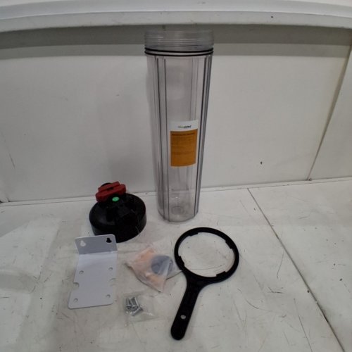 FILTERELATED WHOLE HOUSE WATER FILTER HOUSING - 20" - 1" NPT PORT - CLEAR image 2