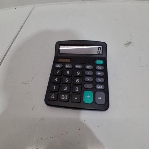 CARUIIS STANDARD FUNCTION 12 DIGIT BATTERY AND SOLAR POWERED DESKTOP CALCULATOR WITH LARGE NUMBER DISPLAY - BLACK (MODEL: KK-837-12S) image 3