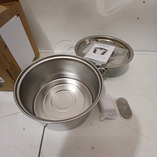SMALL PET CAT/DOG WATER FOUNTAIN WITH QUIET PUMP - 3.2L - STAINLESS STEEL image 2