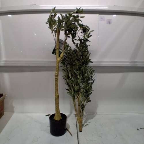REALED ARTIFICIAL FAUX POTTED OLIVE SILK TREE WITH BRANCHES - 6FT image 2
