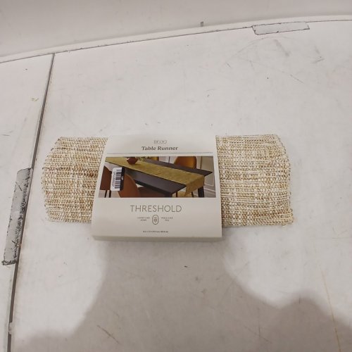 THRESHOLD TABLE RUNNER - 14" X 72" - NATURAL image 3