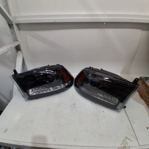 2PK PHILTOP DRIVER AND PASSENGER SIDE HEADLIGHT ASSEMBLY FOR 2013-2018 RAM 1500/RAM 2500/ RAM 3500 - BLACK (MODEL: AM11-L) image 3