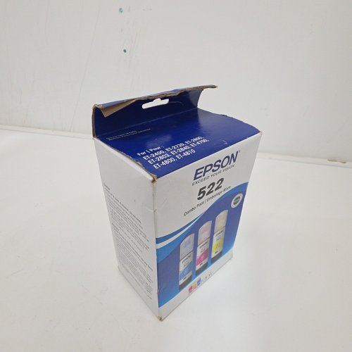 3PC EPSON 522 COMBO PACK INK REFILL BOTTLES FOR SELECT ECOTANK PRINTERS - 65ML EACH - CYAN, MAGENTA, YELLOW (MODEL: T522520-S/CP) image 2