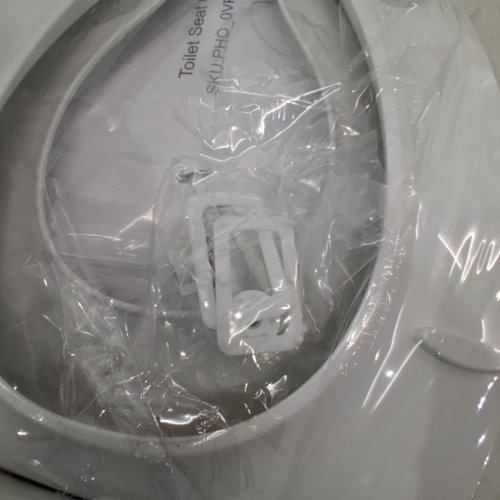 GARVEE ELONGATED TOILET SEAT WITH BUILT-IN TODDLER SEAT - 19" - ELONGATED - WHITE (MODEL: PHO_0VP6OQUI) image 4