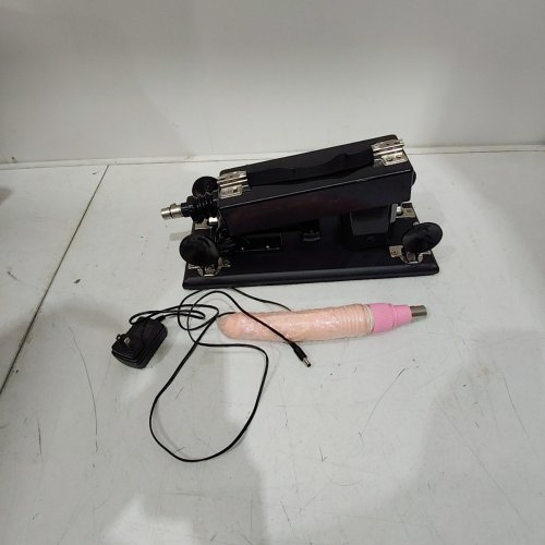 THRUSTING PORTABLE SEX MACHINE WITH ATTACHMENT - BLACK image 2