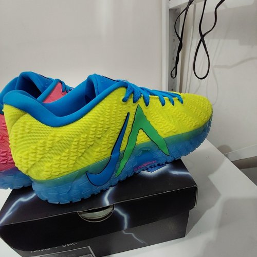 MEN'S NIKE JA 3 X KOOL AID BASKETBALL SHOES - 10.5 - LEMON VENOM / LIGHT GREEN SPARK / PINK BEAM / LIGHT PHOTO BLUE (STYLE: IW1159-700) image 6