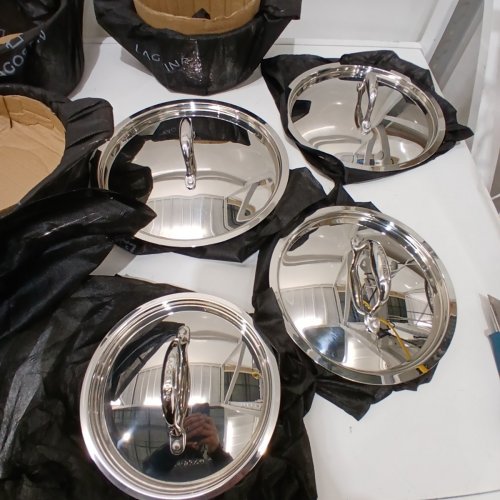 8PC LAGOSTINA ACADEMY CLAD STAINLESS STEEL 5 PLY POTS AND PANS SET image 3