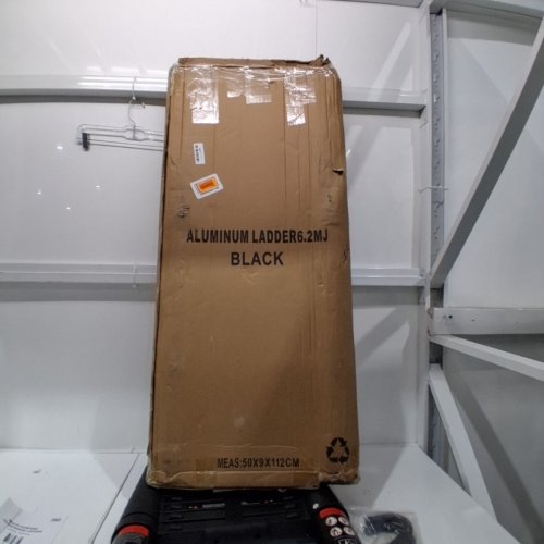 TELESCOPING ALUMINUM TELESCOPIC LADDER WITH 2 DETACHABLE HOOKS - 10.5FT - BLACK image 4