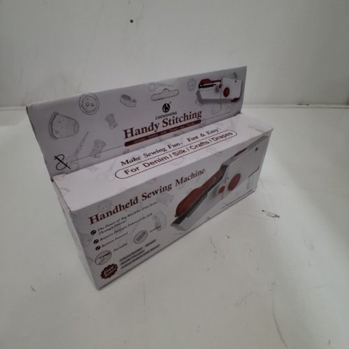 CHENSHENG HANDHELD PRE-THREADED SEWING MACHINE - WHITE/RED image 3