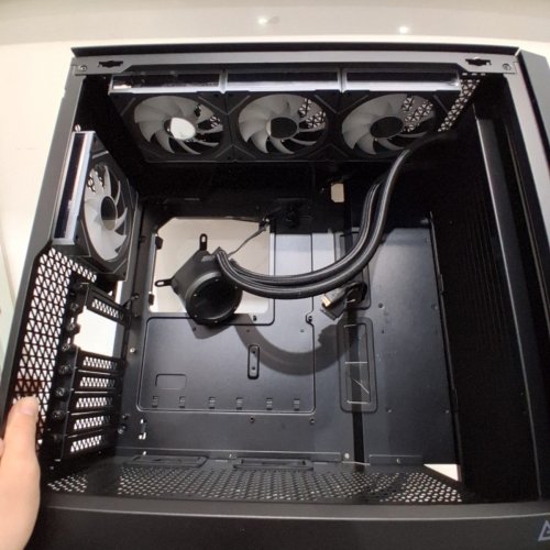 SKYTECH LEGACY GAMING / ANTEC DESKTOP COMPUTER CASE ONLY WITH ARGB FANS AND 420MM AIO LIQUID CPU COOLER - BLACK (MODEL: PERFORMANCE 1FT) image 11