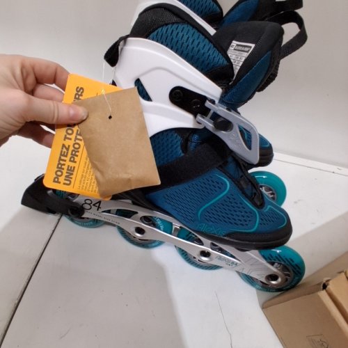 WOMEN'S K2 ALEXIS 84 BOA INLINE SKATES - US 6.5 / EUR 36.5 / 23.5 CM - BLACK, TEAL, AND WHITE (MODEL: ALEXIS 84 BOA) image 4