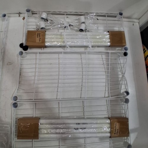 FUTASSI 5-TIER METAL STORAGE SHELF RACK - 60" X 21" - WHITE (MODEL: UHK0272W) image 4
