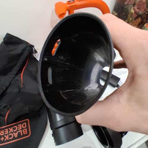 BLACK+DECKER 3-IN-1 VACPACK CORDED ELECTRIC LEAF BLOWER, VACUUM & MULCHER WITH BACKPACK BAG - 250MPH - 400CFM - BLACK/ORANGE (MODEL: BEBL7000) image 4