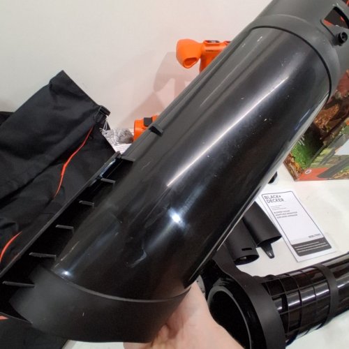 BLACK+DECKER 3-IN-1 VACPACK CORDED ELECTRIC LEAF BLOWER, VACUUM & MULCHER WITH BACKPACK BAG - 250MPH - 400CFM - BLACK/ORANGE (MODEL: BEBL7000) image 5