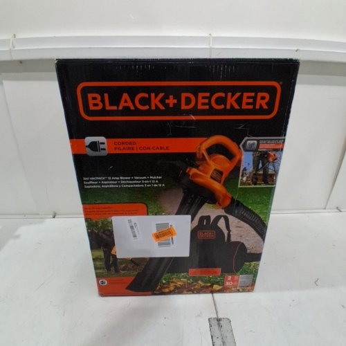 BLACK+DECKER 3-IN-1 VACPACK CORDED ELECTRIC LEAF BLOWER, VACUUM & MULCHER WITH BACKPACK BAG - 250MPH - 400CFM - BLACK/ORANGE (MODEL: BEBL7000) image 6