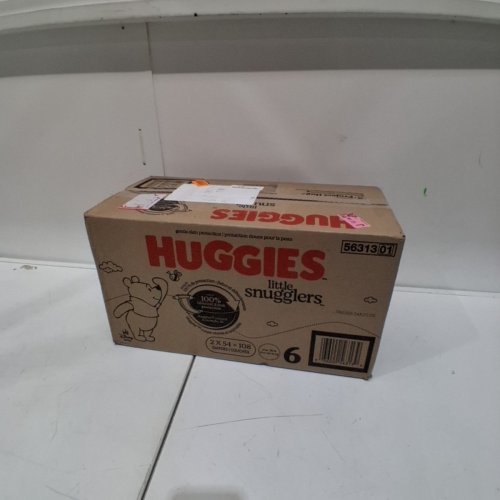 108PK HUGGIES LITTLE SNUGGLERS BABY DIAPERS - SIZE 6- DISNEY image 2