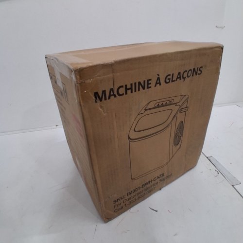 EUHOMY COUNTERTOP ICE MAKER MACHINE WITH HANDLE / BASKET AND SCOOP - MAKES 26LBS PER DAY - WHITE (MODEL: IM001-BWH-CAEH) image 2