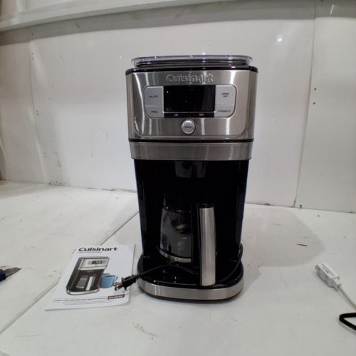 CUISINART PROGRAMMABLE 12-CUP BURR GRIND & BREW COFFEEMAKER - BLACK/SILVER (MODEL: DGB-800C): image 4