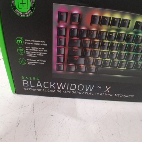 RAZER BLACKWIDOW V4 X MECHANICAL GAMING KEYBOARD, GREEN SWITCHES TACTILE & CLICKY - BLACK (MODEL: RZ03-04700200-R3U1) image 2