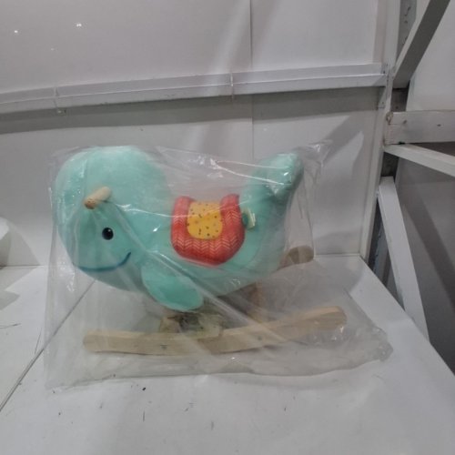 B. TOYS ACTIVE PLAY AND BALANCE WHALE ROCKER TODDLER ROCKING TOY - 90LB MAX - AGES 18 MONTHS+ - BLUE (MODEL: BX1946Z) image 2