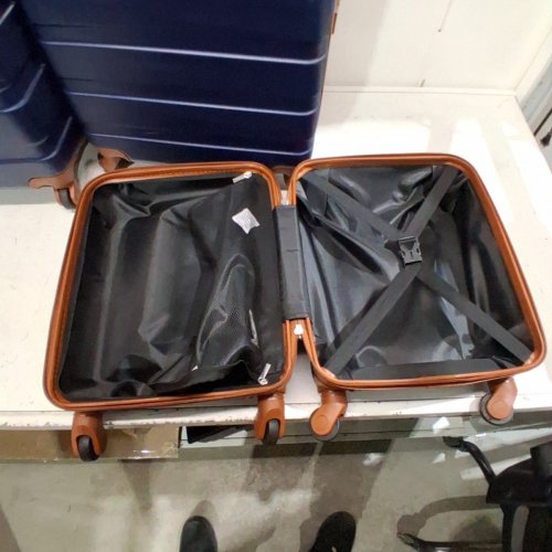 4PC ASSORTED LUGGAGE SET - 16"/20"/24"/28" - DARK BLUE AND BROWN (MODEL: 19S) image 4