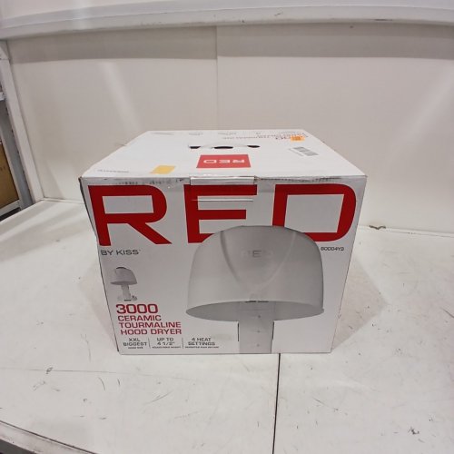 RED BY KISS CERAMIC TOURMALINE PROFESSIONAL HOOD DRYER - 4 HEAT SETTINGS - 1875W - WHITE (MODEL: B0D04Y9) image 6
