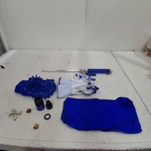 CLEANING SOLUTION HOSE ATTACHMENT FOR PRESSURE CLEANING WAND ONLY - 18" - BLUE image 2