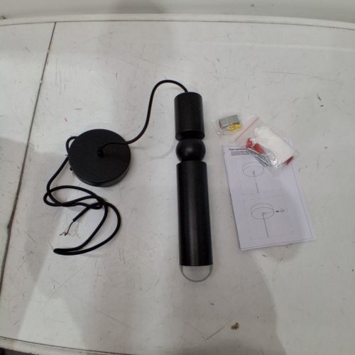 1-LIGHT PENDANT FIXTURE WITH A ROUNDED BASE TIP - MATTE BLACK image 2